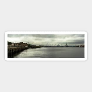 River Tyne Panoramic View From South Shields Sticker